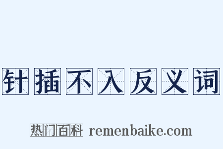 针插不入反义词是什么意思的图片